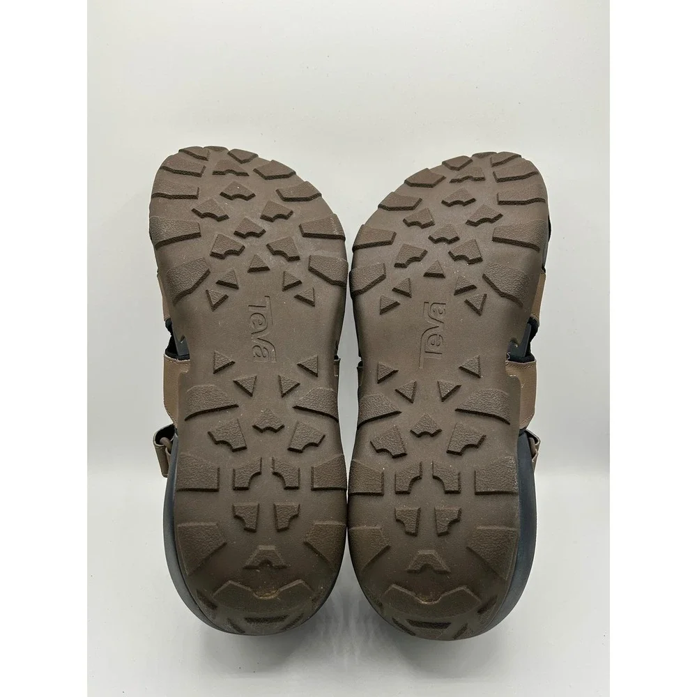 Teva Omnium 2 Men Sz 12 Hiking Sandals Turkish Coffee Brown Closed Toe 1118941